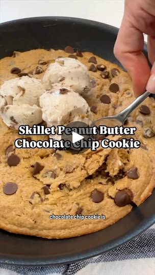Decadent Peanut Butter Chocolate Chip Skillet Cookie Recipe